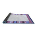 Sideview of Solid Blue Modern Rug, con1772blu