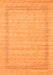 Serging Thickness of Machine Washable Abstract Orange Contemporary Area Rugs, wshcon1773org