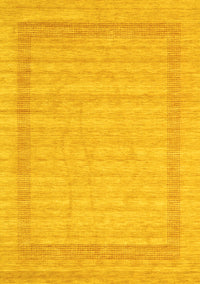 Abstract Yellow Contemporary Rug, con1773yw