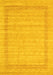 Abstract Yellow Contemporary Rug, con1773yw