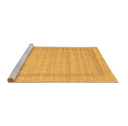 Sideview of Machine Washable Abstract Brown Contemporary Rug, wshcon1773brn