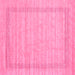 Square Machine Washable Abstract Pink Contemporary Rug, wshcon1773pnk