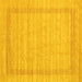 Square Abstract Yellow Contemporary Rug, con1773yw