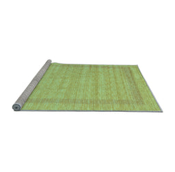 Sideview of Machine Washable Abstract Light Blue Contemporary Rug, wshcon1773lblu