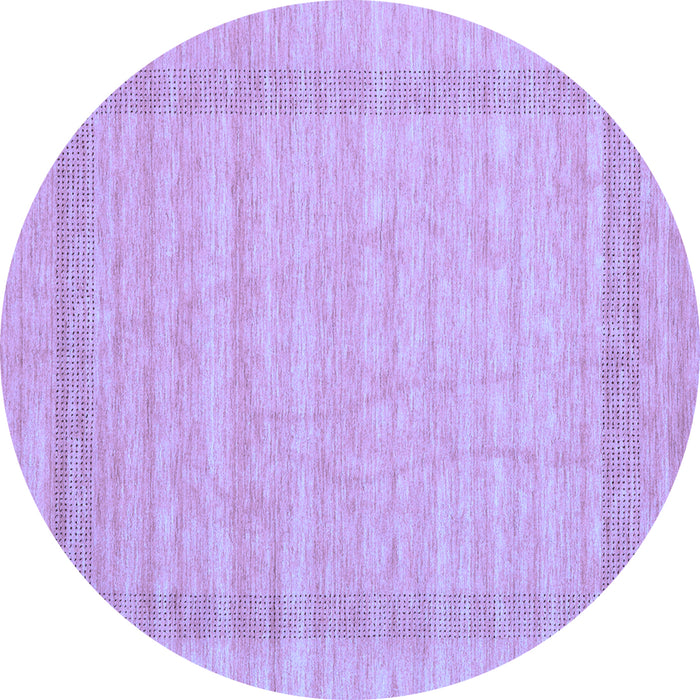 Round Abstract Blue Contemporary Rug, con1773blu