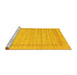 Sideview of Machine Washable Abstract Yellow Contemporary Rug, wshcon1773yw