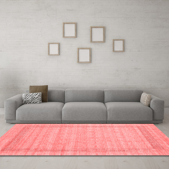 Contemporary Red Washable Rugs