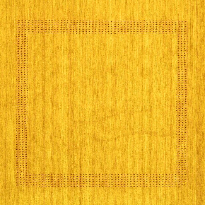 Square Machine Washable Abstract Yellow Contemporary Rug, wshcon1773yw