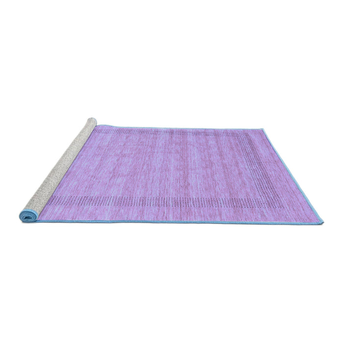 Sideview of Machine Washable Abstract Blue Contemporary Rug, wshcon1773blu