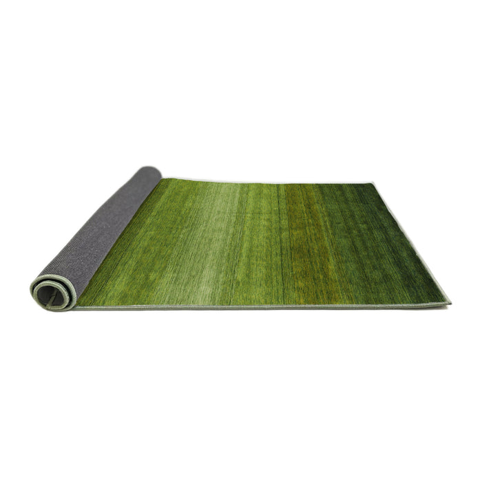 Thickness of Contemporary Dark Forest Green Modern Rug, con1774