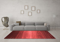 Machine Washable Abstract Red Contemporary Rug, wshcon1774red