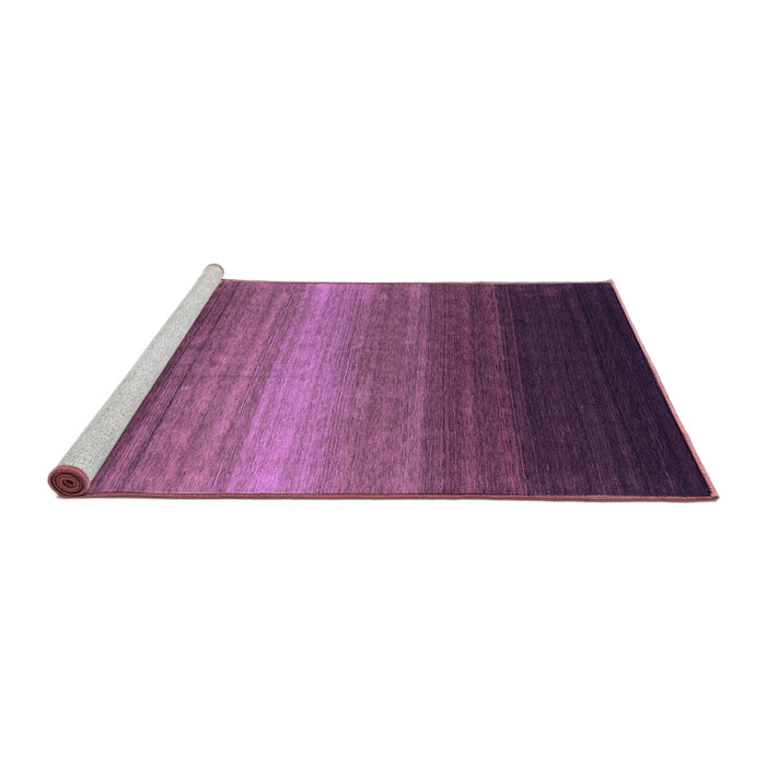 Sideview of Machine Washable Abstract Purple Contemporary Area Rugs, wshcon1774pur