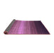 Sideview of Abstract Purple Contemporary Rug, con1774pur