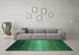 Machine Washable Abstract Light Blue Contemporary Rug in a Living Room, wshcon1774lblu