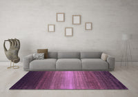 Machine Washable Abstract Purple Contemporary Rug, wshcon1774pur