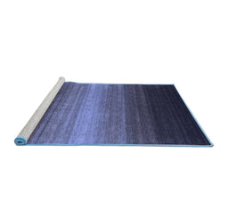 Sideview of Machine Washable Abstract Blue Contemporary Rug, wshcon1774blu