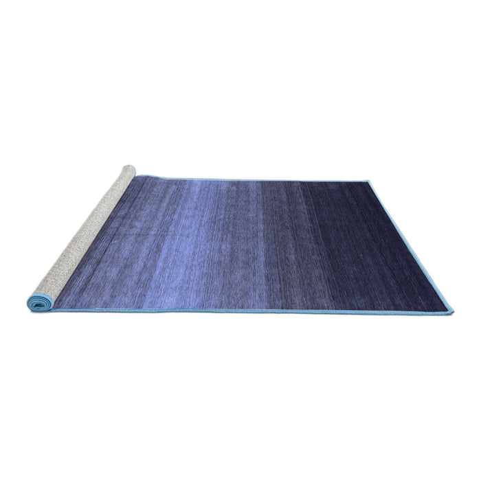 Sideview of Machine Washable Abstract Blue Contemporary Rug, wshcon1774blu
