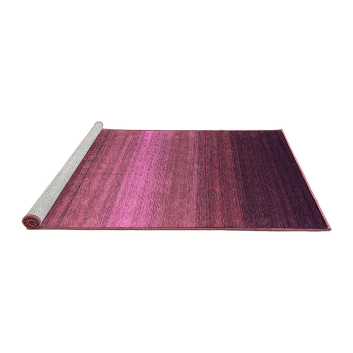Sideview of Machine Washable Abstract Pink Contemporary Rug, wshcon1774pnk