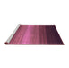 Sideview of Machine Washable Abstract Pink Contemporary Rug, wshcon1774pnk