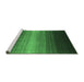 Sideview of Machine Washable Abstract Emerald Green Contemporary Area Rugs, wshcon1774emgrn