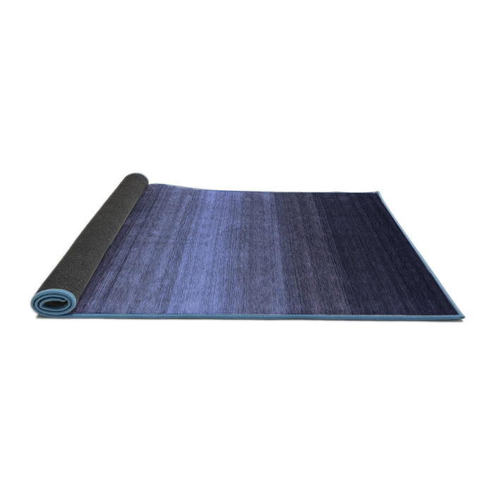 Sideview of Abstract Blue Contemporary Rug, con1774blu