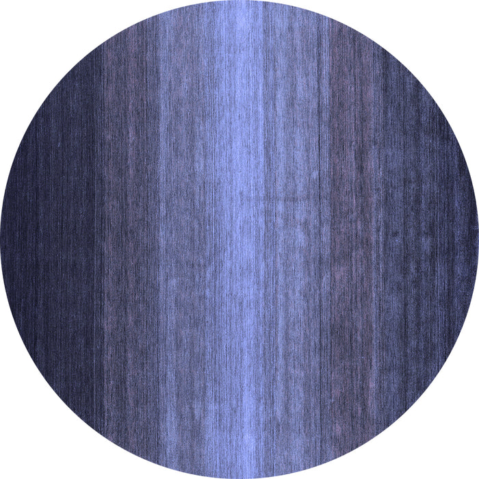 Round Machine Washable Abstract Blue Contemporary Rug, wshcon1774blu