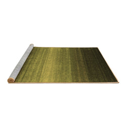Sideview of Machine Washable Abstract Brown Contemporary Rug, wshcon1774brn