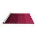 Sideview of Machine Washable Abstract Purple Contemporary Area Rugs, wshcon1775pur