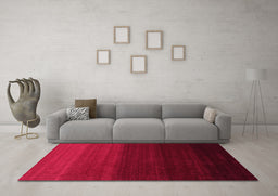 Machine Washable Abstract Pink Contemporary Rug in a Living Room, wshcon1775pnk
