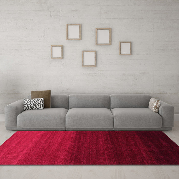 Machine Washable Abstract Pink Contemporary Rug in a Living Room, wshcon1775pnk