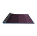 Sideview of Abstract Blue Contemporary Rug, con1775blu