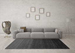 Machine Washable Abstract Gray Contemporary Rug in a Living Room,, wshcon1775gry