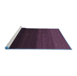 Sideview of Machine Washable Abstract Blue Contemporary Rug, wshcon1775blu