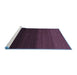 Sideview of Machine Washable Abstract Blue Contemporary Rug, wshcon1775blu