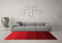 Machine Washable Abstract Red Contemporary Rug, wshcon1775red