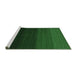 Sideview of Machine Washable Abstract Emerald Green Contemporary Area Rugs, wshcon1775emgrn