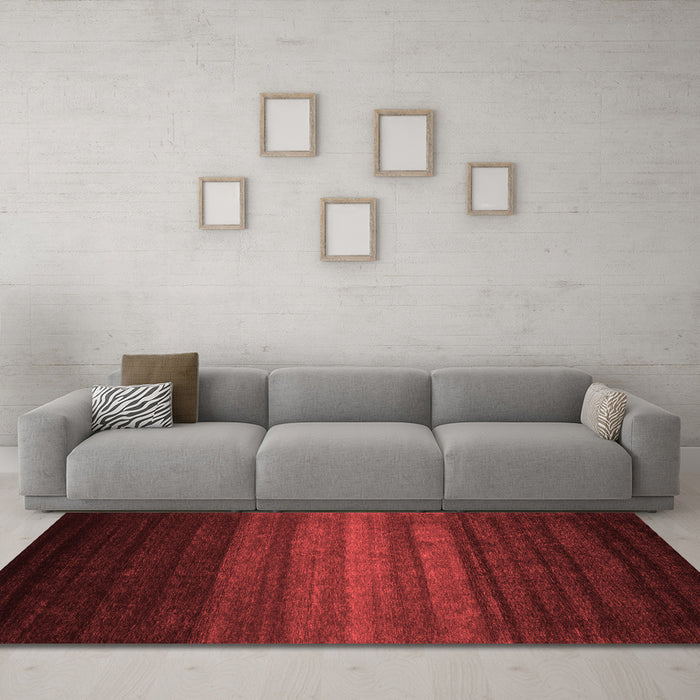 Contemporary Red Washable Rugs
