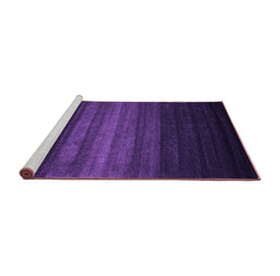 Sideview of Machine Washable Abstract Purple Contemporary Area Rugs, wshcon1776pur