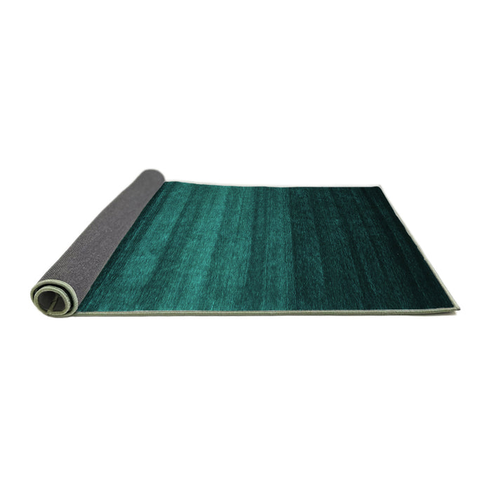 Sideview of Abstract Turquoise Contemporary Rug, con1776turq