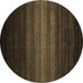 Round Machine Washable Abstract Brown Contemporary Rug, wshcon1776brn