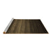 Sideview of Machine Washable Abstract Brown Contemporary Rug, wshcon1776brn