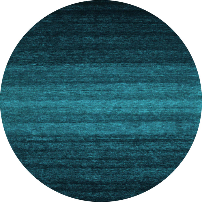 Round Abstract Light Blue Contemporary Rug, con1776lblu