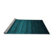 Sideview of Machine Washable Abstract Light Blue Contemporary Rug, wshcon1776lblu