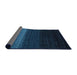 Thickness of Contemporary Deep-Sea Blue Modern Rug, con1777