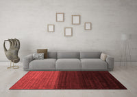 Machine Washable Abstract Red Contemporary Rug, wshcon1777red