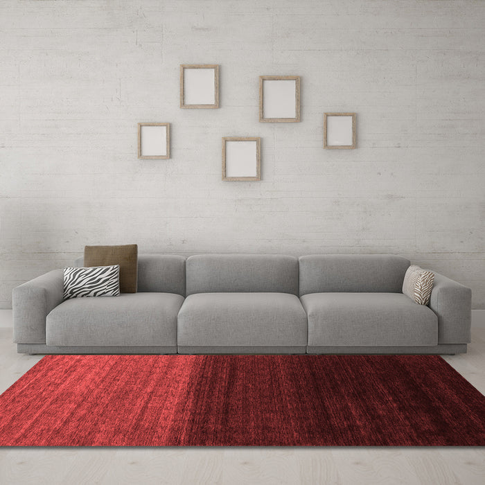Contemporary Red Washable Rugs