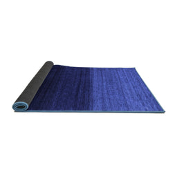 Sideview of Abstract Blue Contemporary Rug, con1777blu