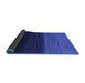 Sideview of Abstract Blue Contemporary Rug, con1777blu