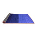 Sideview of Abstract Purple Contemporary Rug, con1777pur