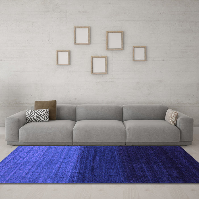 Machine Washable Abstract Purple Contemporary Area Rugs in a Living Room, wshcon1777pur
